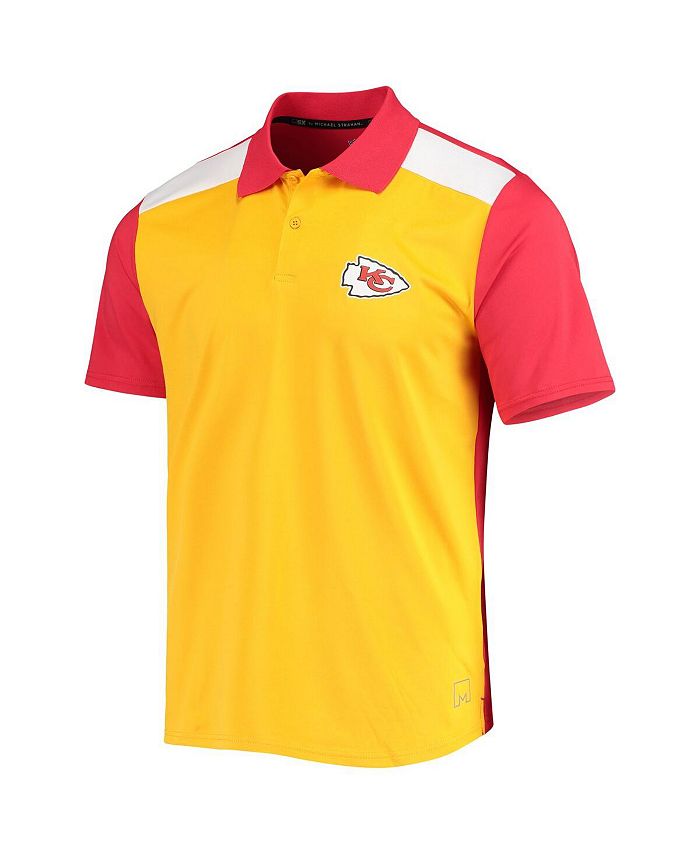 Msx By Michael Strahan Mens Gold And Red Kansas City Chiefs Challenge Color Block Performance 