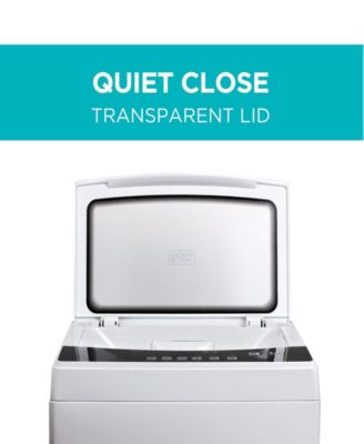 BLACK+DECKER Small Portable Washer, Portable Washer 1.7 Cu. Ft. with 6 Cycles, Transparent Lid