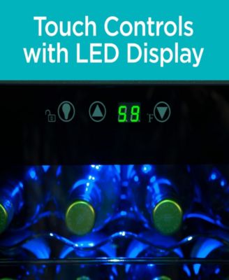 24 Bottle Wine Fridge, Compressor Cooling Wine Cooler Refrigerator with Interior Light