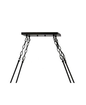 Athos 12-Light Seeded Rustic Farmhouse Linear LED Chandelier