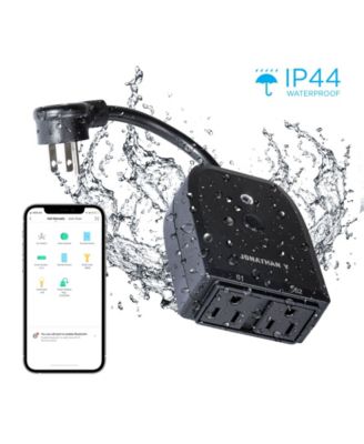 Outdoor Smart Dual Plug - Wi-Fi Remote App Control for Outdoor Lights Holiday Decor