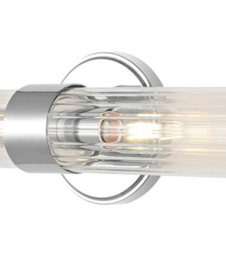 Cecil 2-Light Tall Cylinder Modern Mid-Century LED Vanity