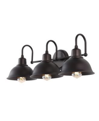 Frisco 3-Light Farmhouse Industrial Iron Shade Vanity