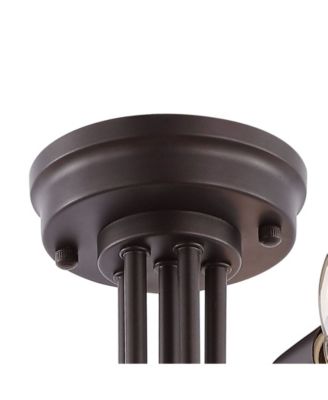 Marcel 6-Light Globe Farmhouse Modern Iron Bistro LED Semi Flush Mount