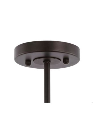 Jaymes 3-Light Farmhouse Industrial Iron Cylinder LED Semi Flush Mount