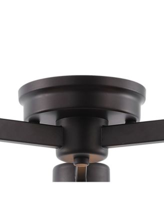 Orville 3-Light Farmhouse Industrial Iron Cylinder LED Semi Flush Mount