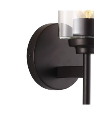 Juno 1-Light Farmhouse Industrial Iron Cylinder LED Sconce