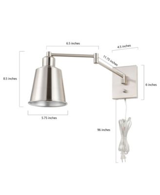 Cary Iron Contemporary Swing Arm Wall Light