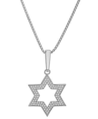 Macy's - Men's Diamond Star of David 22" Pendant Necklace (1/2 ct. t.w.)
