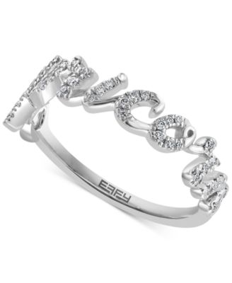 EFFY&reg; Diamond Zodiac Capricorn Ring (1/6 ct. t.w.) in Sterling Silver