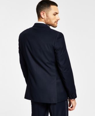 alfani slim fit suit navy