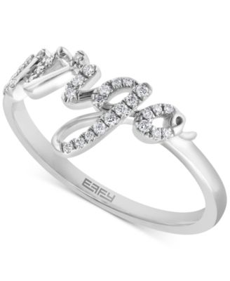 EFFY&reg; Diamond Zodiac Virgo Ring (1/10 ct. t.w.) in Sterling Silver