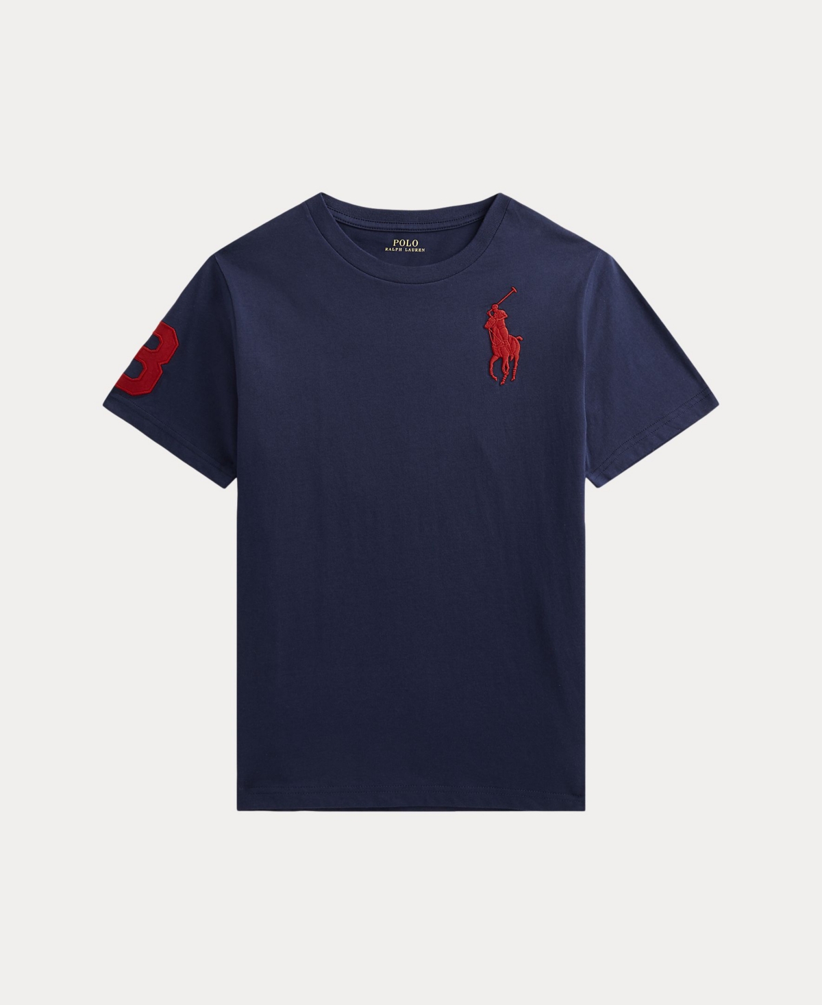 Polo Ralph Lauren Big Boys Big Pony Cotton Jersey T-shirt In French Navy