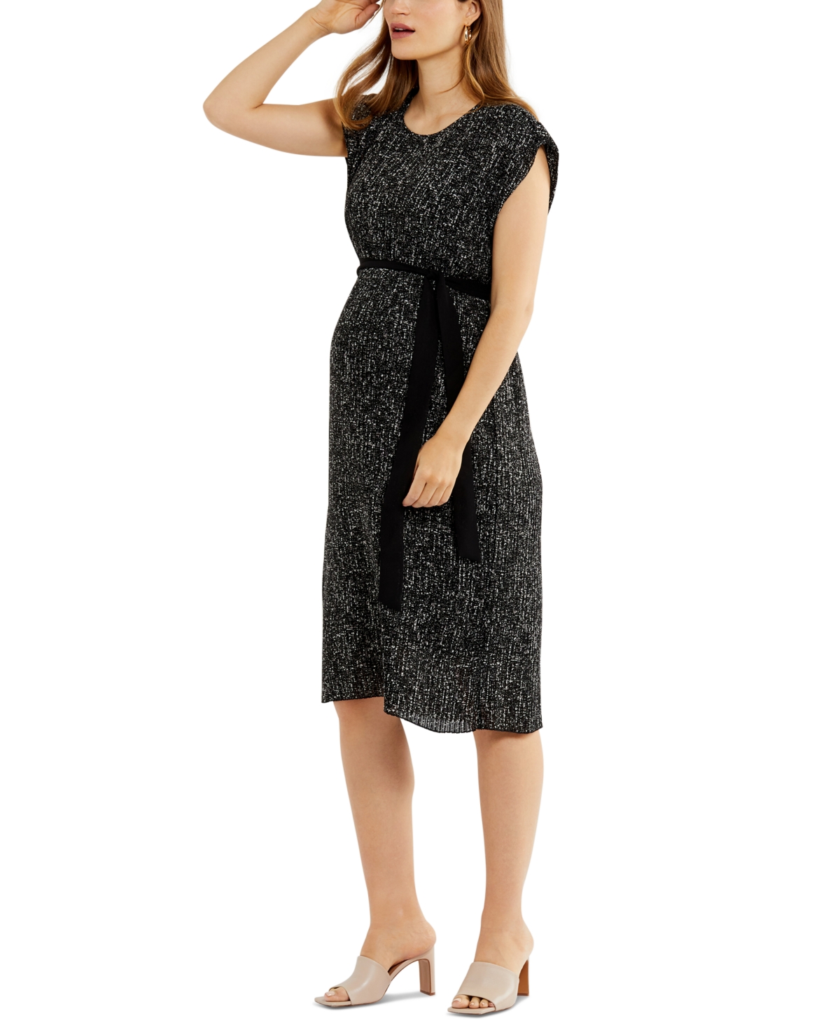A Pea In The Pod The Universal Maternity Dress In Black/white