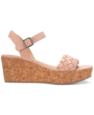 nude wedges macys