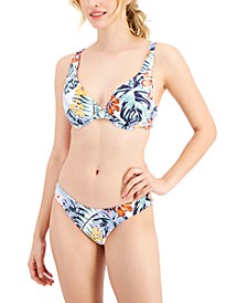 Juniors' Beach Classics Floral-Print Bikini Top & Bottoms
