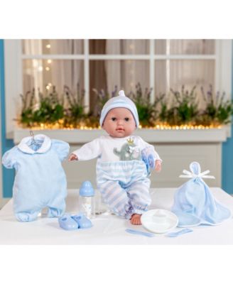 Berenguer Boutique 15" Soft Body Baby Doll Blue Outfit