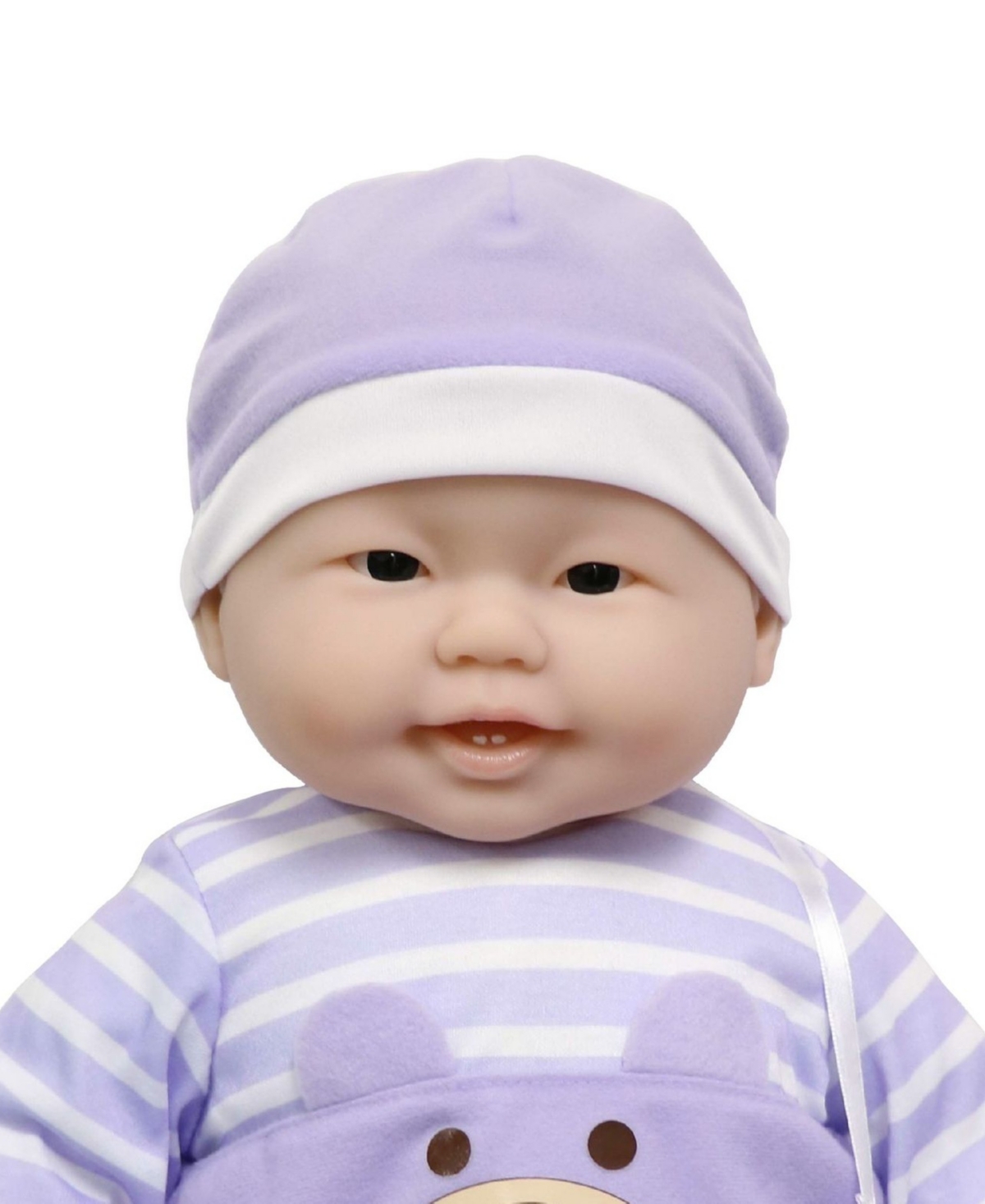 JC TOYS LOTS TO CUDDLE BABIES 20" ASIAN BABY DOLL PURPLE OUTFIT 