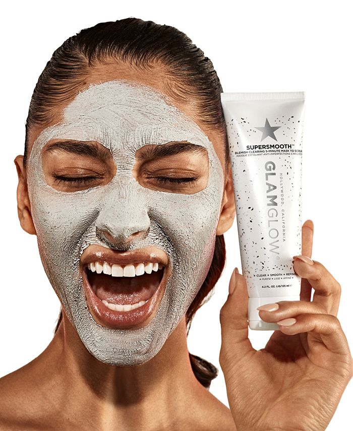 GLAMGLOW Supersmooth Acne Clearing 5Minute Mask To Scrub Macy's