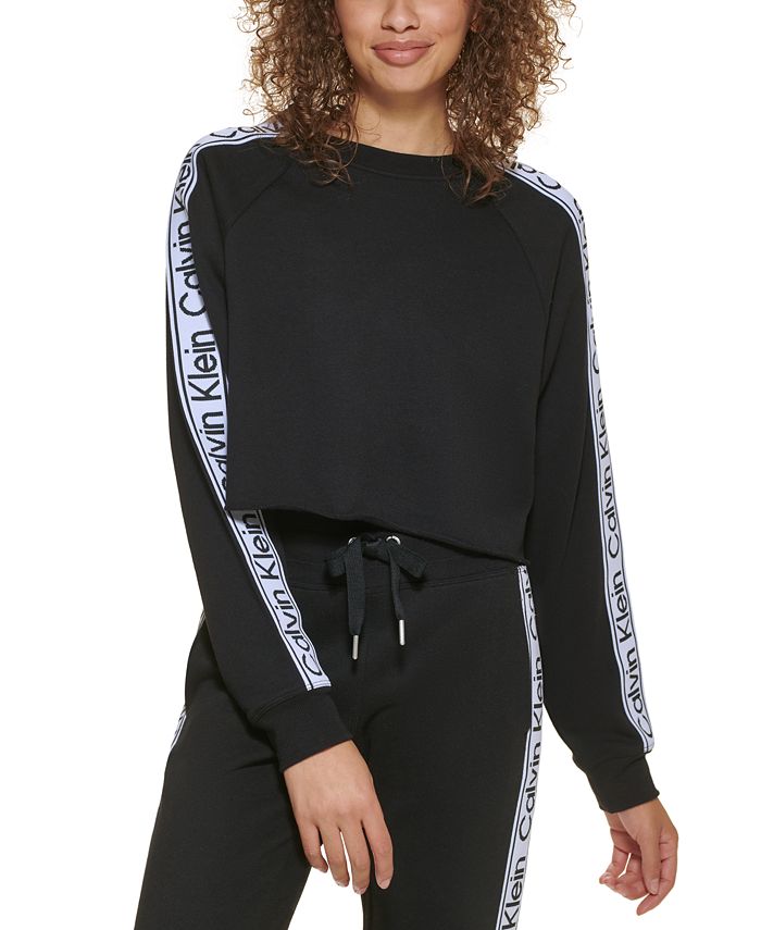 Calvin Klein Logo Tape Cropped Top & - Tops - Women - Macy's