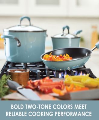 Classic Brights Hard Enamel Aluminum Nonstick Cookware Set, 14-Piece