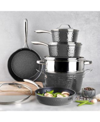 GraniteStone - Granite Stone Hammered Titanium Coating 10-Pc. Cookware Set