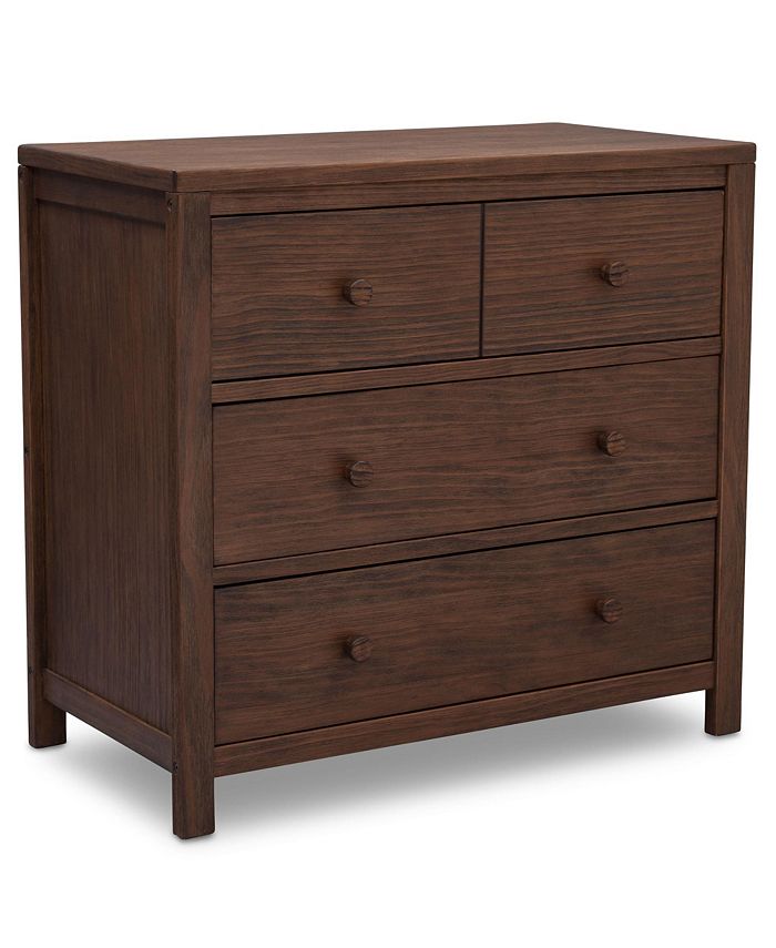 Delta Children Cambridge 3pc Bedroom Set in Rustic Oak (Crib, Dresser