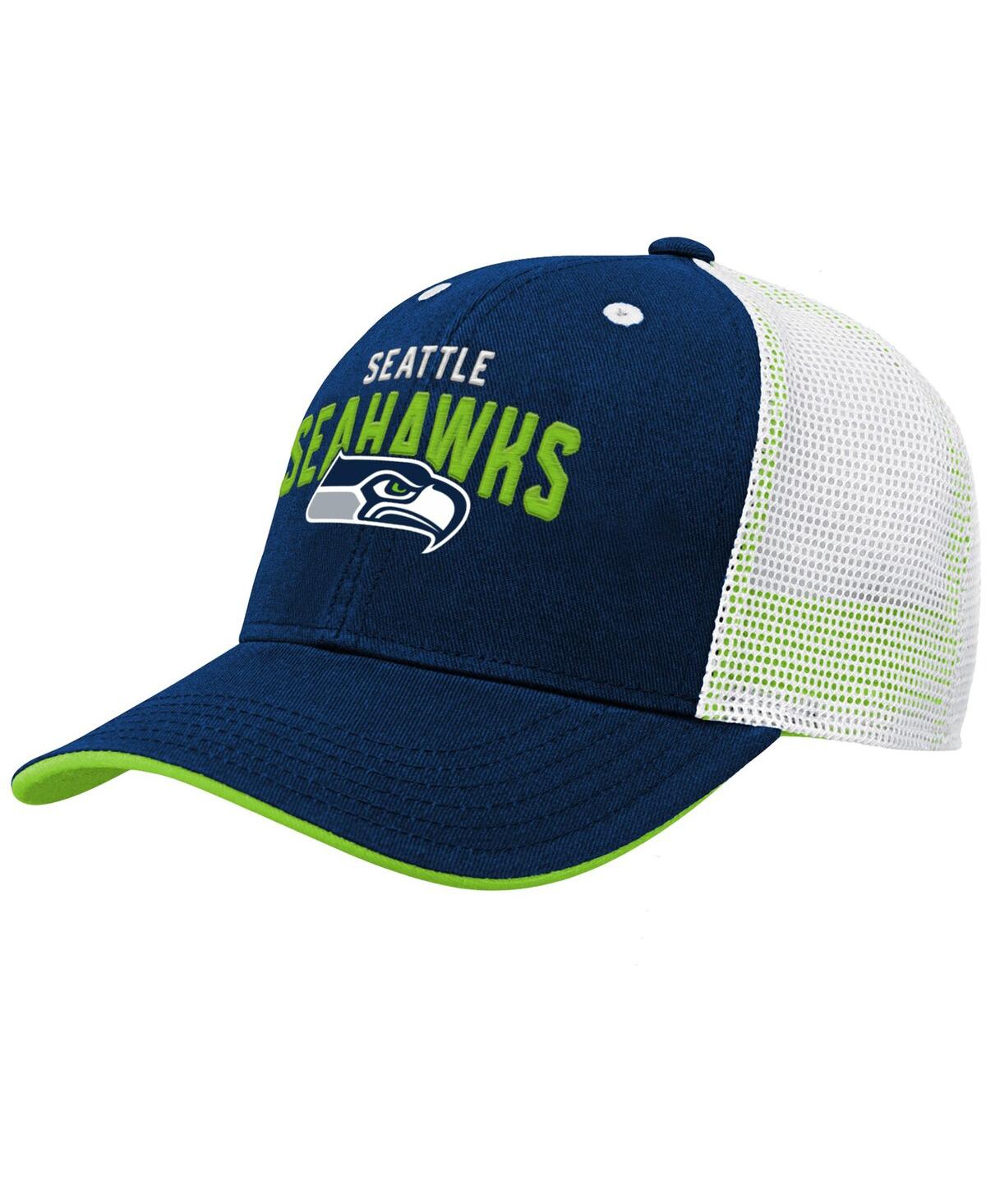 Outerstuff Kids' Big Boys College Navy Seattle Seahawks Core Lockup Snapback Hat