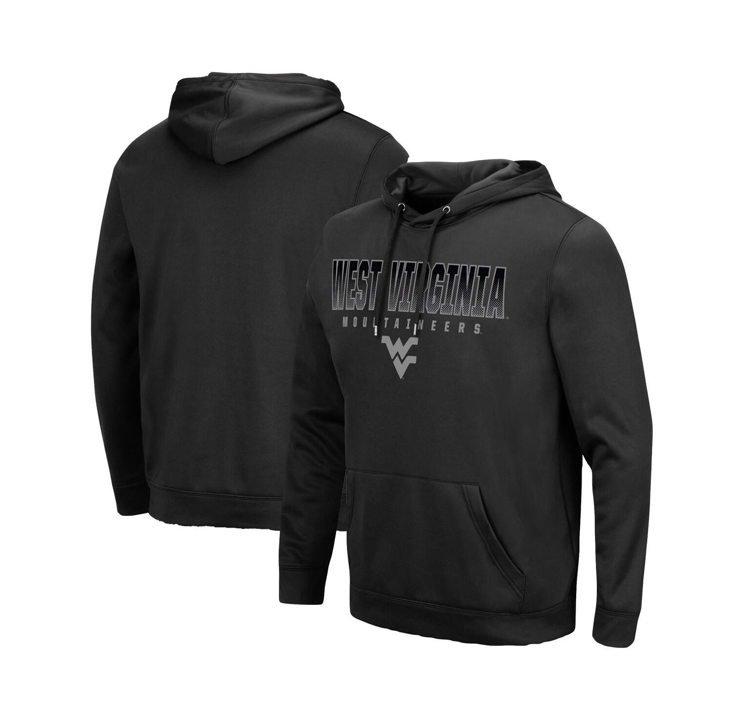 Men's Black West Virginia Mountaineers Blackout 3.0 Pullover Hoodie
