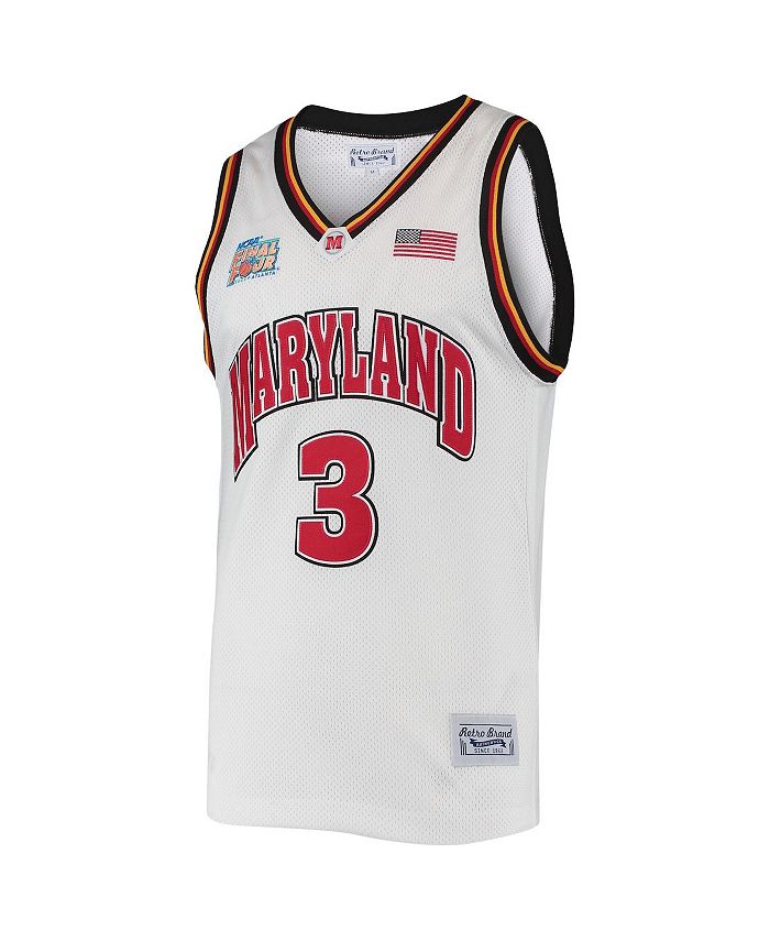 Original Retro Brand Men's Juan Dixon White Maryland Terrapins 2002