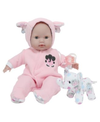 Berenguer Boutique 15" Soft Body Baby Doll Elephant Pink Outfit