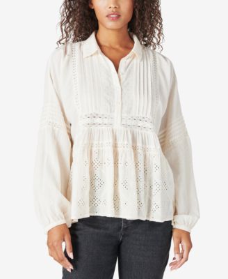 Lucky Brand Embroidered Long Sleeve 