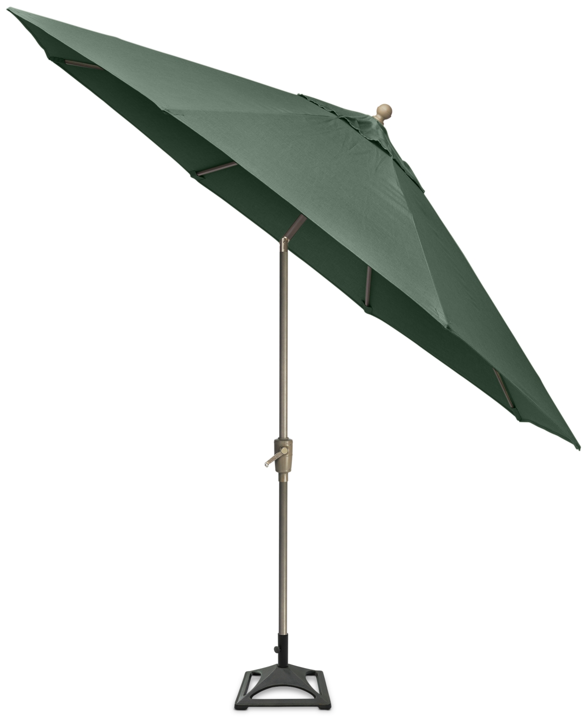 Agio Wayland Outdoor 11' Umbrella And Base, Created For Macy's In Outdura Grasshopper