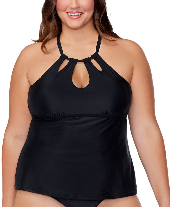 Raisins Curve Trendy Plus Size Rosalie Poolside Underwire Tankini Top & Reviews - Swimsuits Cover-Ups - Plus Sizes - Macy's