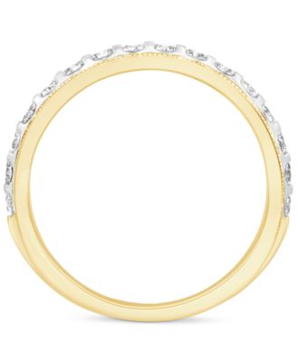 Men's Diamond Milgrain Bead Band (1 ct. t.w.) in 10k Gold