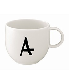 CLOSEOUT! Porcelain Letter Mug