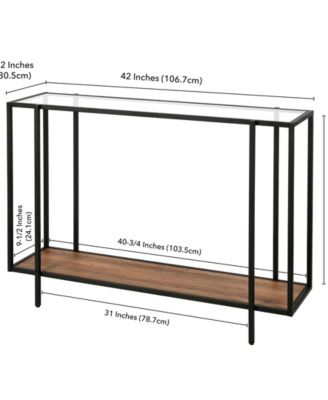 Vireo Accent Table with Shelf, 42" x 12"
