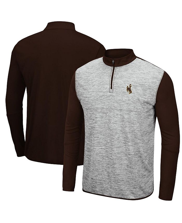 Men's Brown Wyoming Cowboys Long Sleeve Hoodie T-Shirt