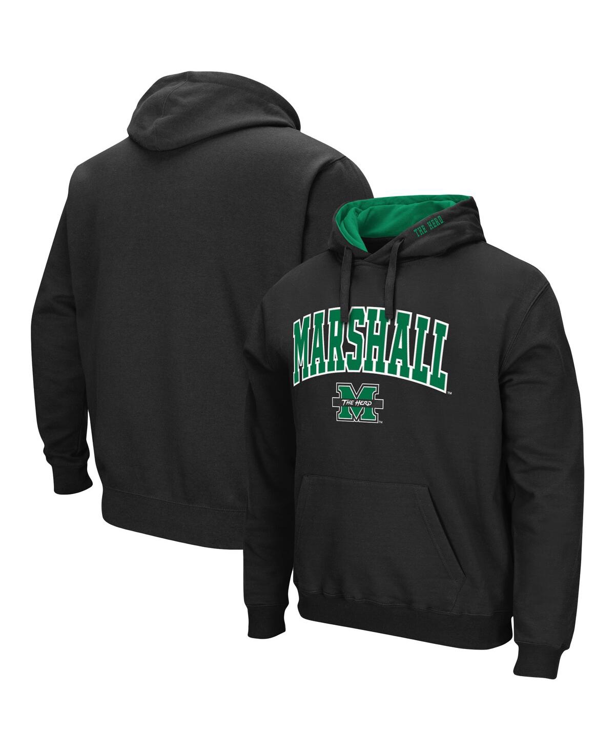 Colosseum Black Marshall Thundering Herd Arch And Logo Pullover Hoodie In Black
