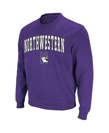 Colosseum Men's Purple Northwestern Wildcats Arch Logo Crew Neck ...