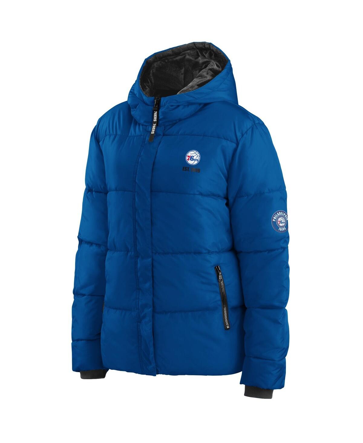 Women'sPhiladelphia 76ers Plush Puffer Full-Zip Jacket - Royal