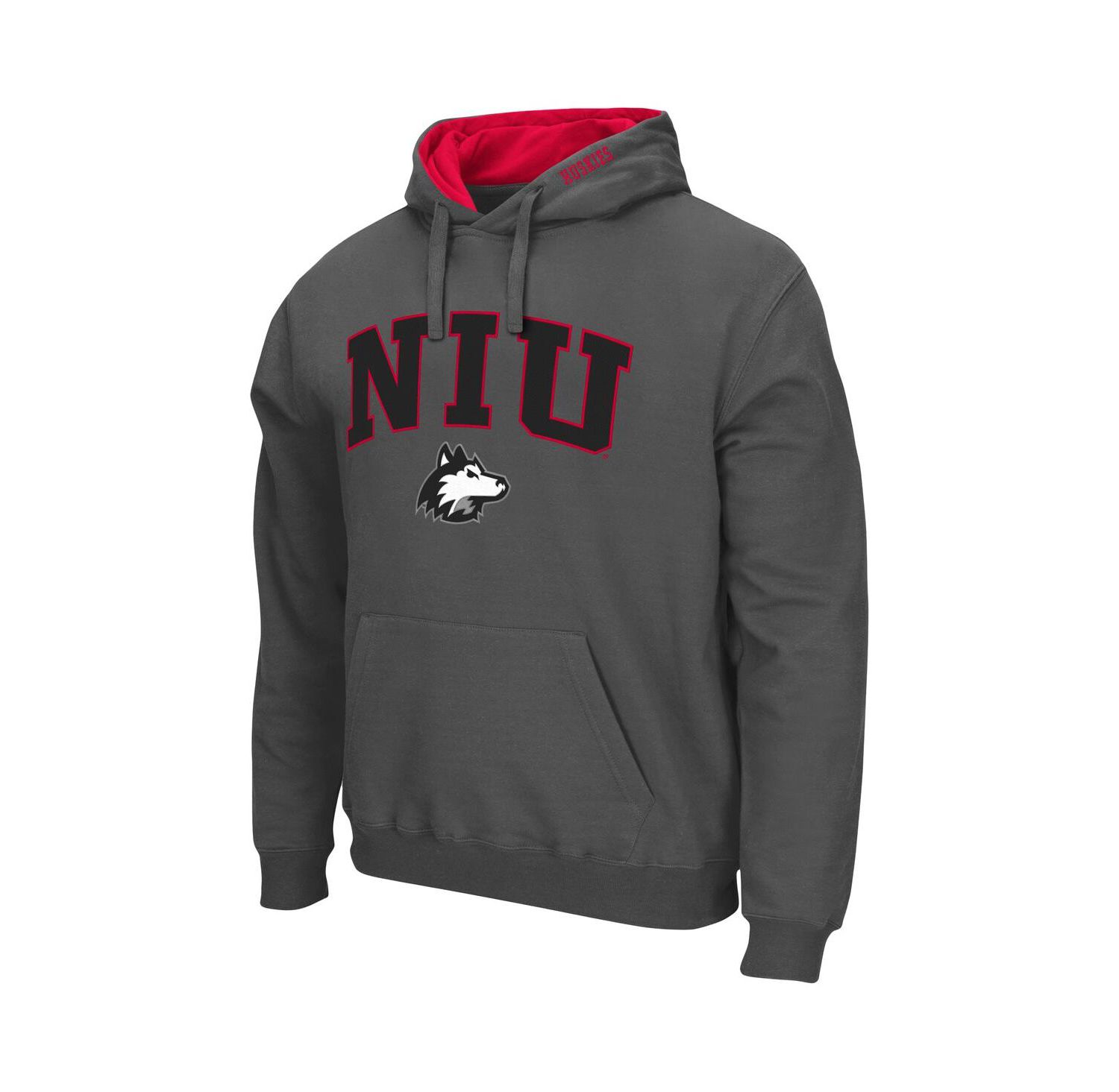 Men's Northern Illinois Huskies Arch and Logo Pullover Hoodie
