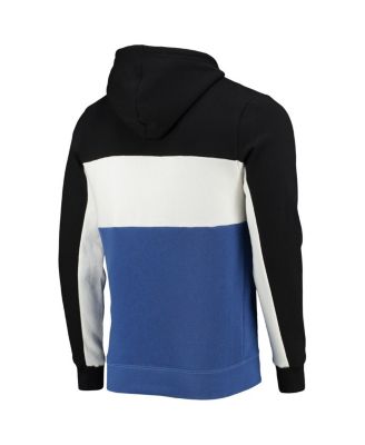 Men's Black, White Orlando Magic Wordmark Colorblock Fleece Pullover Hoodie