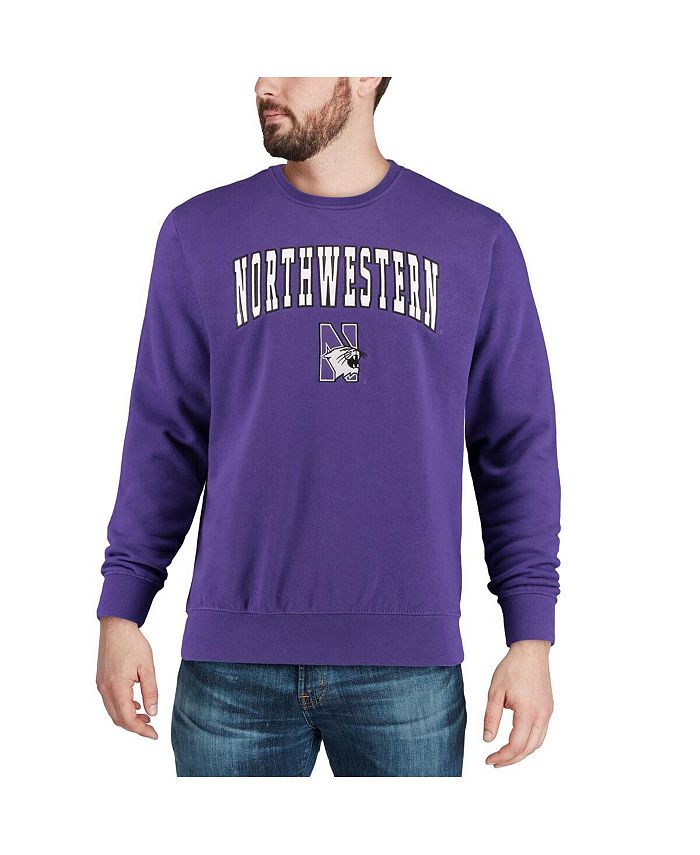 Colosseum Men's Purple Northwestern Wildcats Arch Logo Crew Neck ...