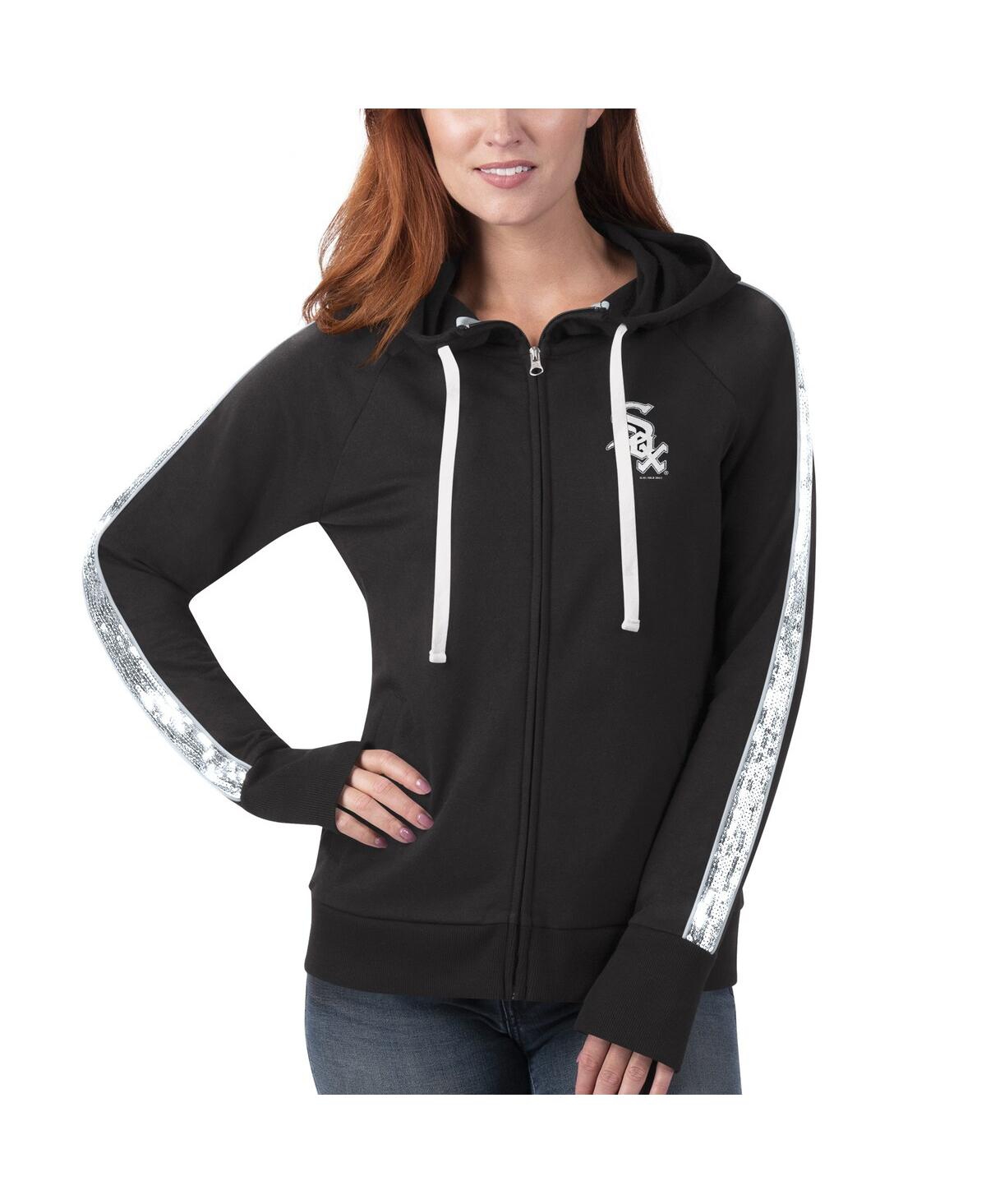 Women'sChicago White Sox Game Changer Raglan Full-Zip Hoodie - Black