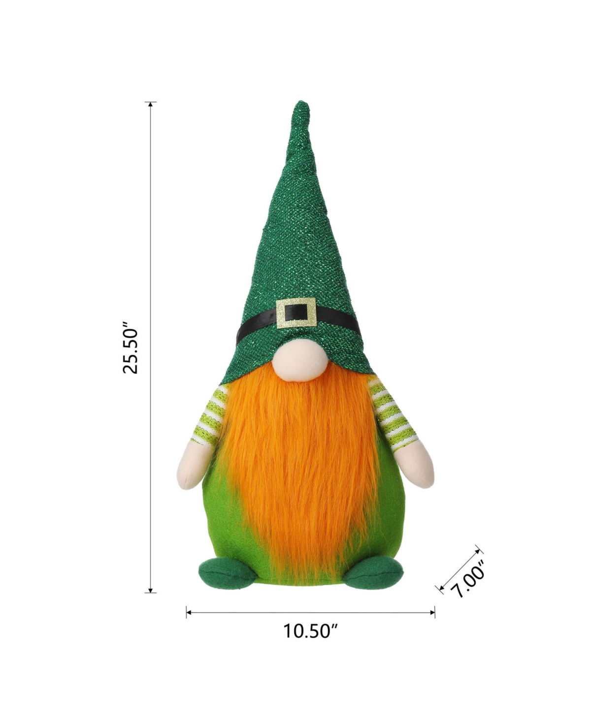 Shop Glitzhome 25.5" Fabric St. Patrick's Gnome Standing Decor In Multi