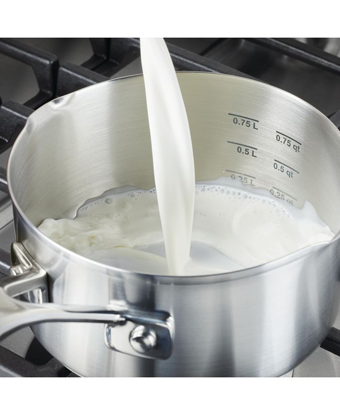 KitchenAid Stainless Steel 1 Quart Induction Sauce Pan with Pour Spouts