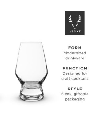 Footed Crystal Scotch Glasses, Set of 2, 8 Oz 