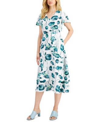 Alfani - Flutter Sleeve Midi Dress