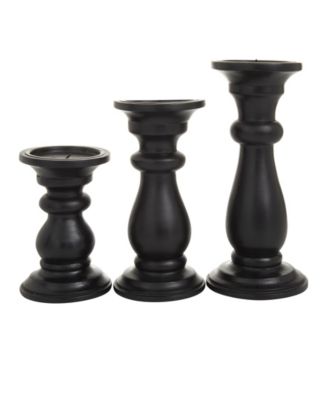 Wood French Country Candle Holder, Set of 3